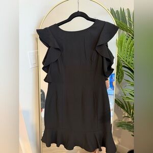 Forever 21 Black Ruffle Mini Dress